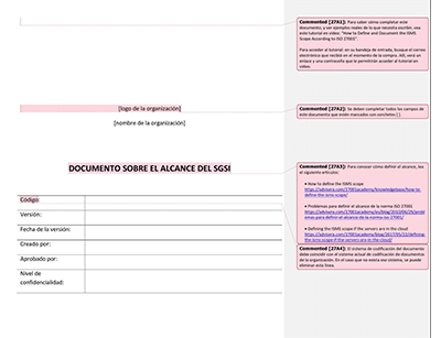 Documento sobre el alcance del SGSI - 27001Academy