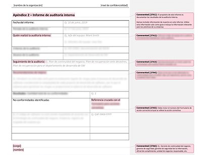 Informe de auditoría interna - 27001Academy
