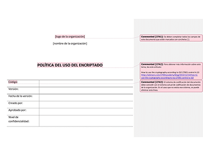 Política del uso del encriptado - 27001Academy