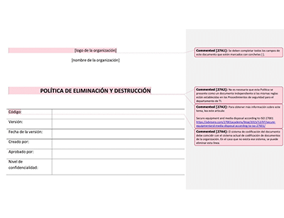 Política de eliminación y destrucción - fix feature image - 27001Academy