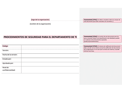 Procedimientos de seguridad para el departamento de TI - 27001Academy