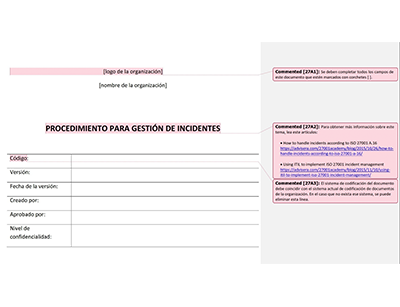 Procedimiento para gestión de incidentes - 27001Academy