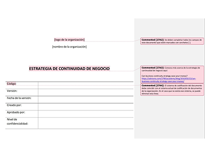 Estrategia de continuidad de negocio - 27001Academy