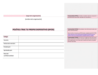 Política trae tu propio dispositivo (BYOD) - 27001Academy