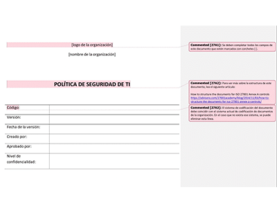 Política de seguridad de TI - 27001Academy