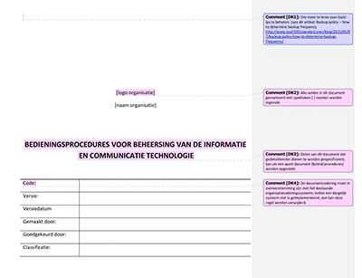 Bedieningsprocedures voor Beheersing van de Informatie en Communicatie Technologie - 27001Academy