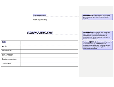 Beleid voor Back-up - 27001Academy
