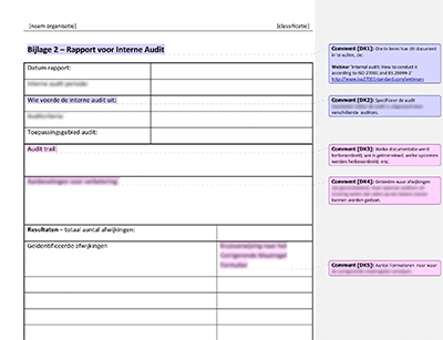 Rapport voor Interne Audit - 27001Academy