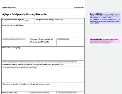 Corrigerende Maatregel Formulier - 27001Academy
