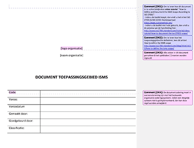 Document Toepassingsgebied ISMS - 27001Academy