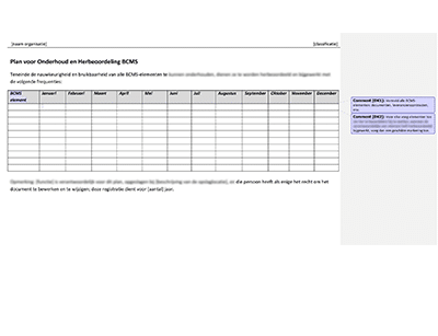 Plan voor Onderhoud en Herbeoordeling BCMS - 27001Academy