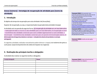 Estratégia de recuperação de atividade - 27001Academy