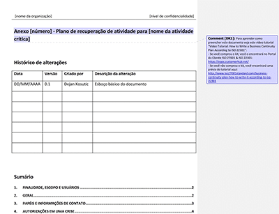 Plano de recuperação de atividade - 27001Academy
