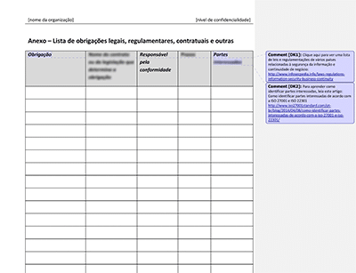 Lista de obrigações legais, regulamentares, contratuais e outras - 27001Academy