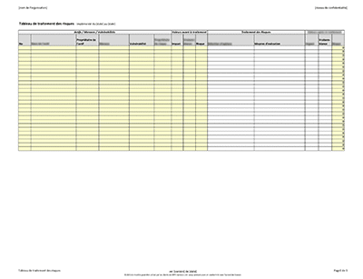 Tableau de traitement des risques - 27001Academy