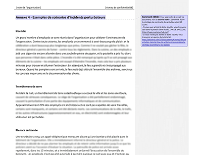 Exemples de scénarios d'incidents perturbateurs - 27001Academy