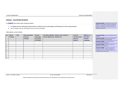Journal des incidents - 27001Academy