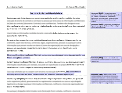 Declaração de confidencialidade - 27001Academy