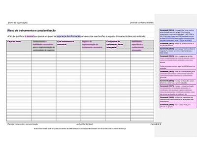 Plano de treinamento e conscientização - 27001Academy