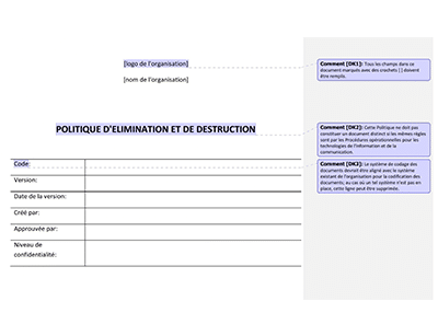 Politique d'élimination et de destruction - 27001Academy
