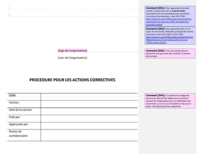 Procédure relative à l’action corrective - 27001Academy