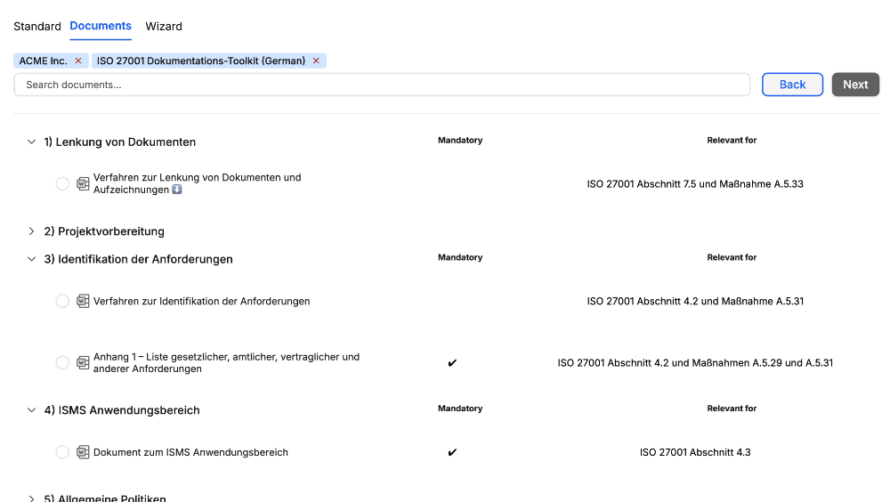 ISO 27001 Dokumentations-Toolkit - 27001Academy