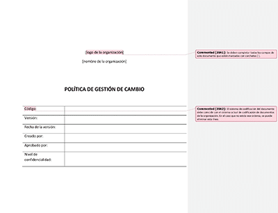 Política de gestión de cambio (ISO 20000) - 20000Academy