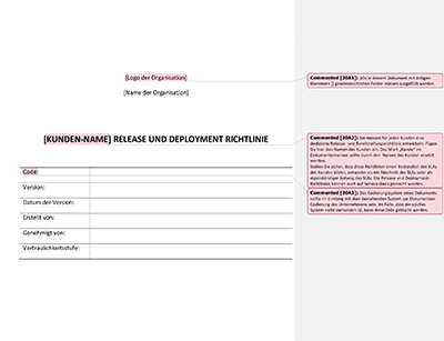 Release Deployment Richtlinie (ISO 20000) - 20000Academy