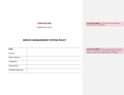 Service Management System Policy (ISO 20000) - 20000Academy