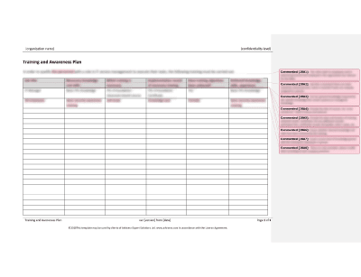 Training and Awareness Plan (ISO 20000) - 20000Academy