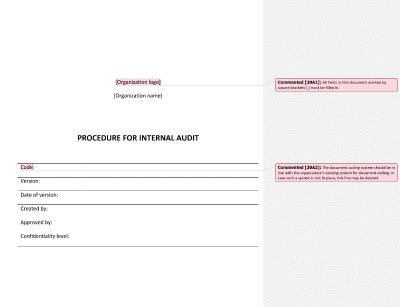 Procedure for Internal Audit (ISO 20000) - 20000Academy